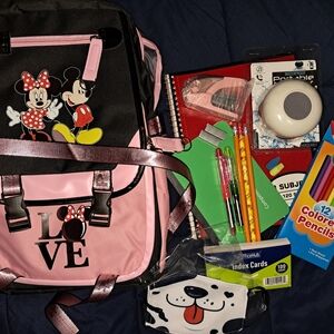 Minnie Mouse Pink Kids Backpack (Only 3 SCHOOL KITS AVAILABLE)